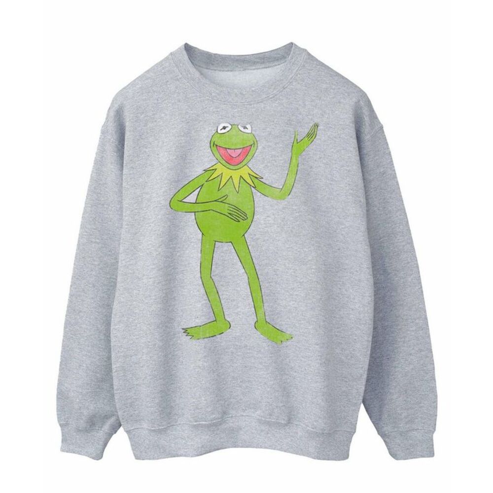 The Muppets Mens Classic Kermit Heather Sweatshirt / Heather Grey